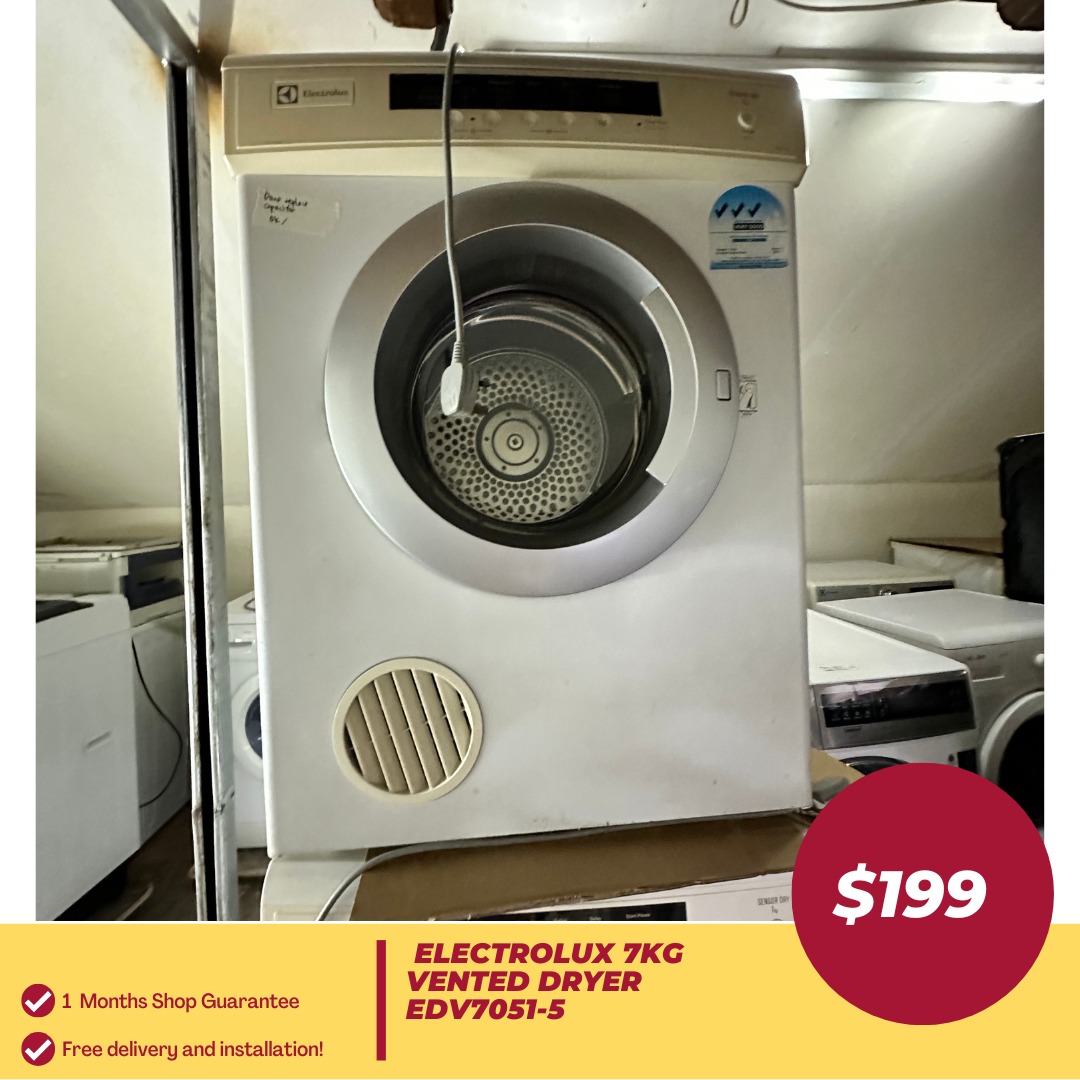 Electrolux 7KG Vented Dryer EDV70515, TV & Home Appliances, Washing