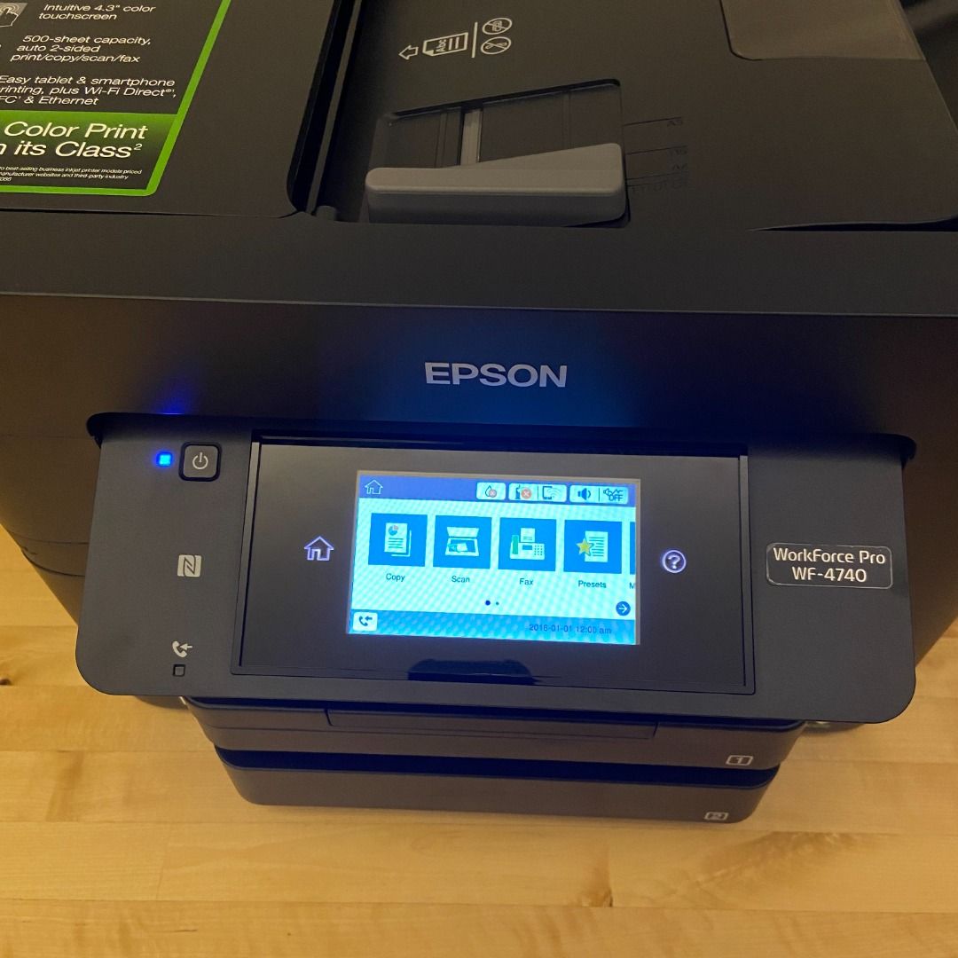 23 EPSON WorkForce Pro WF4740 AllinOne Printer, 電腦及科技產品, 印表機及影印機在旋轉拍賣