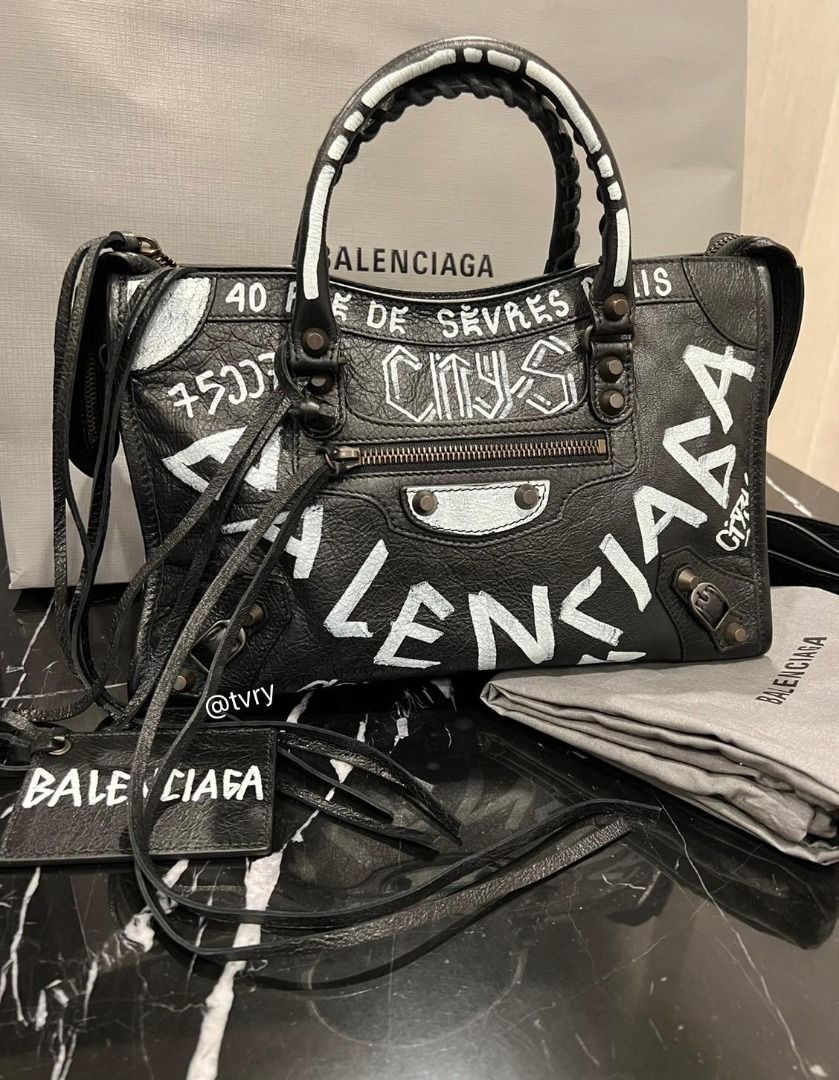 Balenciaga Classic City Mini Graffiti Satchel Bag