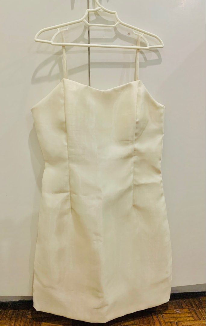 open lace back dress GABRIELLE DRESS IN SILK ORGANZA AQUAMARINE