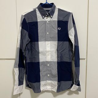 Fred Perry 拼接深藍襯衫