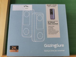 GazingSure - 2k QHD Wired WiFi 2-Way Motion Detection Smart Home Video Doorbell IP65 Waterproof, Door bell with chimes, cloud storage, Compatible with Amazon Alexa and Google Assistant