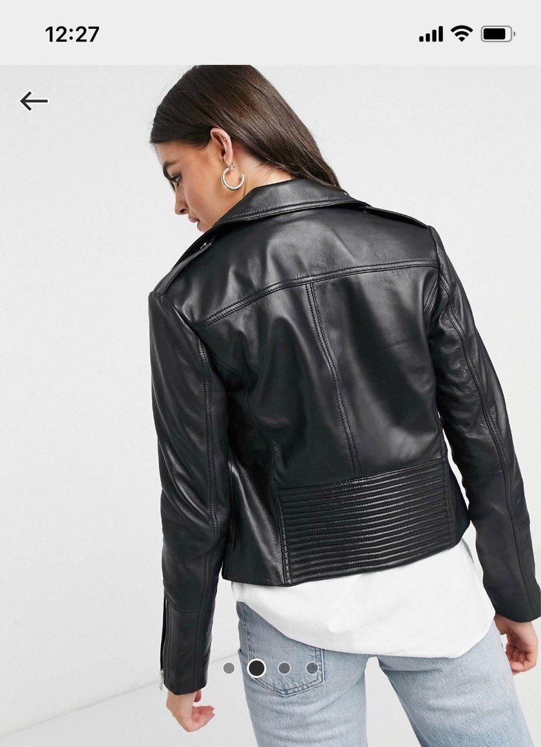 Genuine black leather jacket online