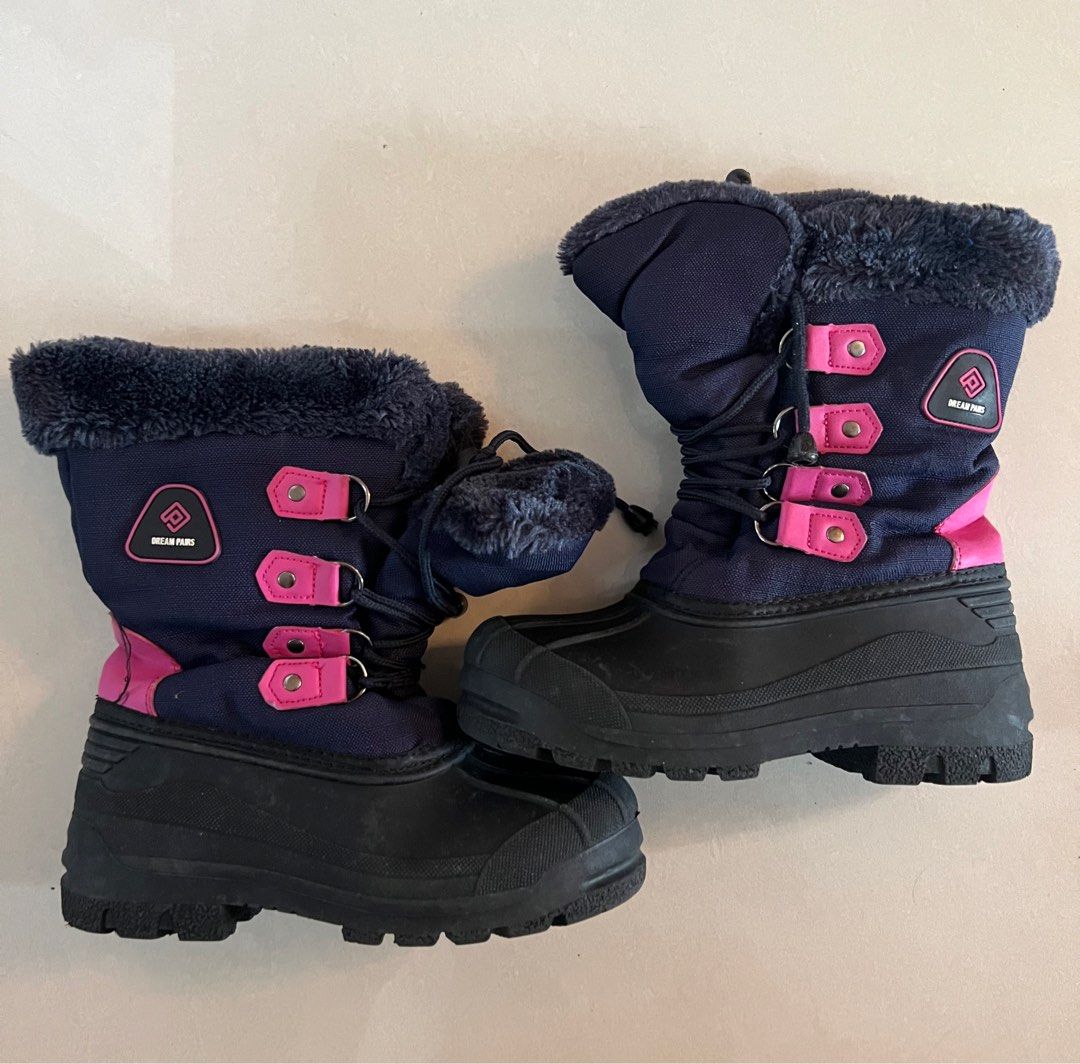 Girls Waterproof Insulated Winter Boots Size US 2 Babies Kids