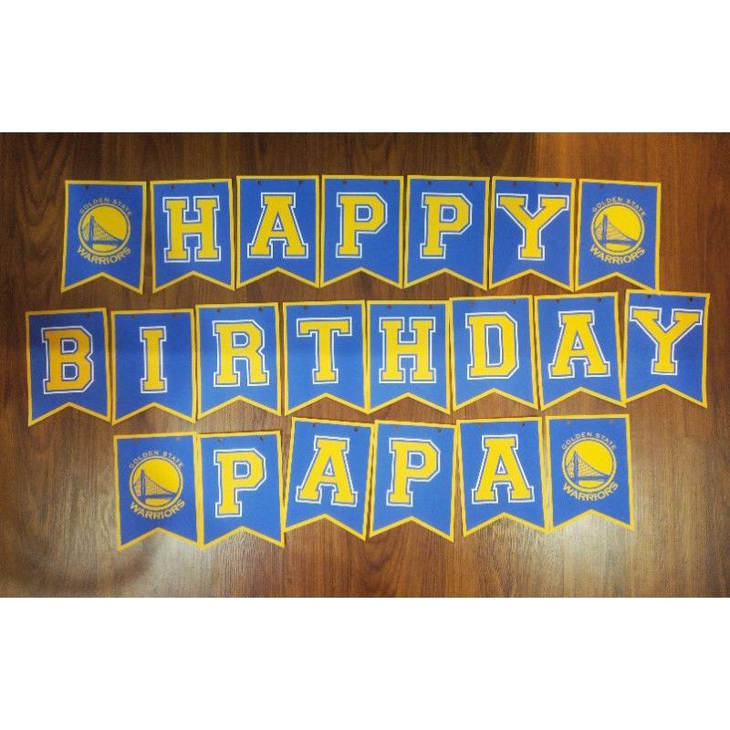 Golden State Warriors NBA Team Basketball Theme Birthday Party Banner
