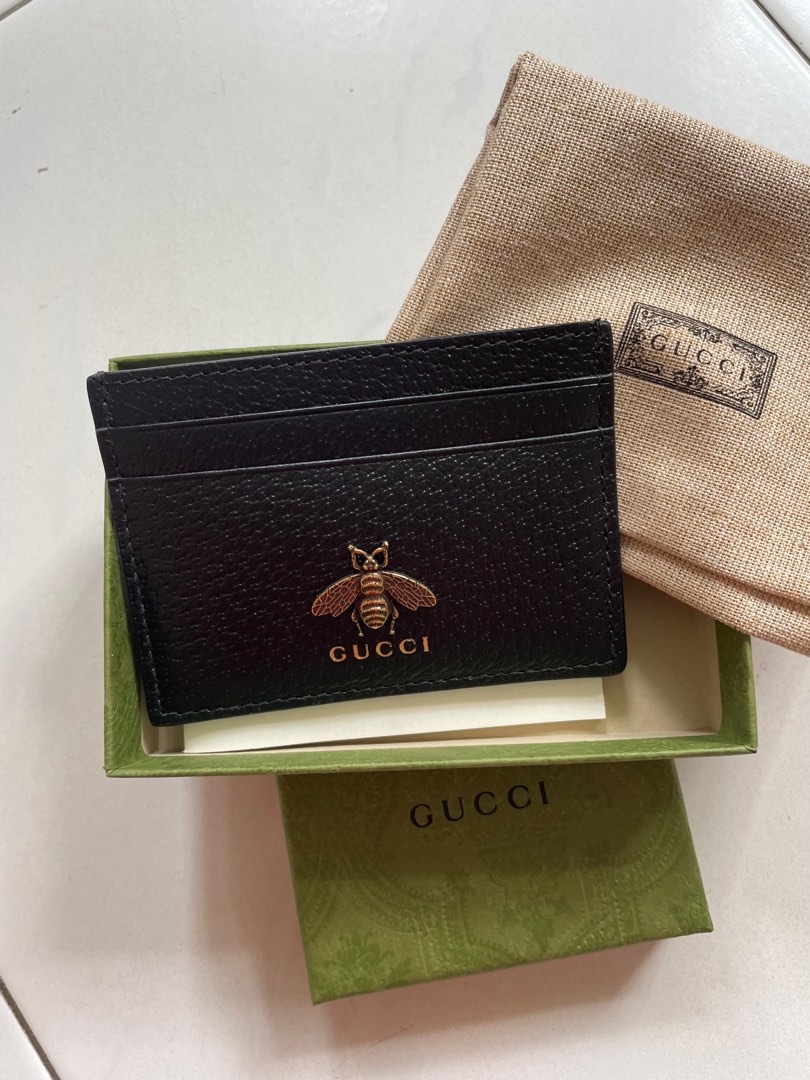 Gucci Animalier leather card case, Women's Fashion, Bags & Wallets ...