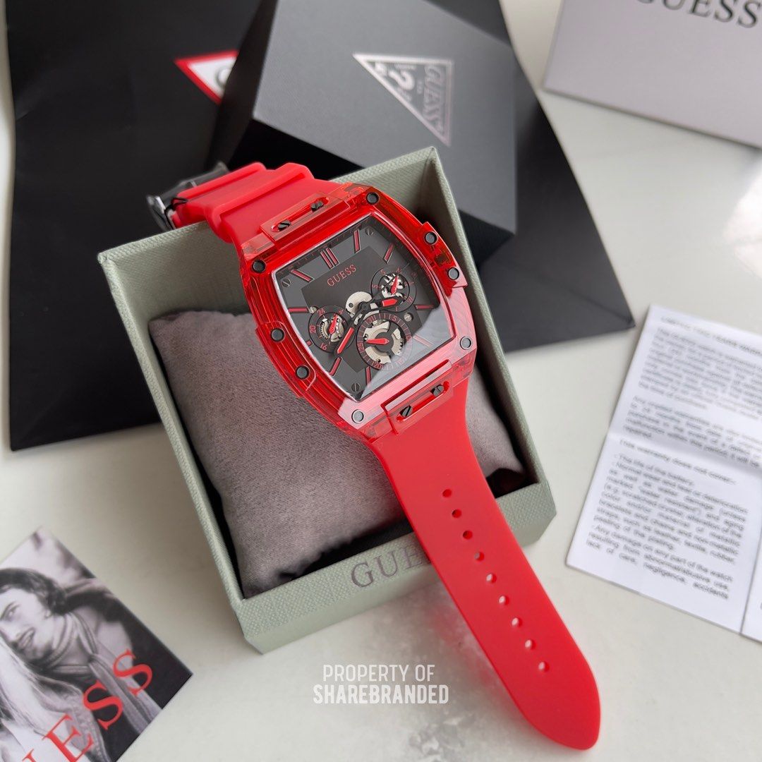 Red shop guess watch