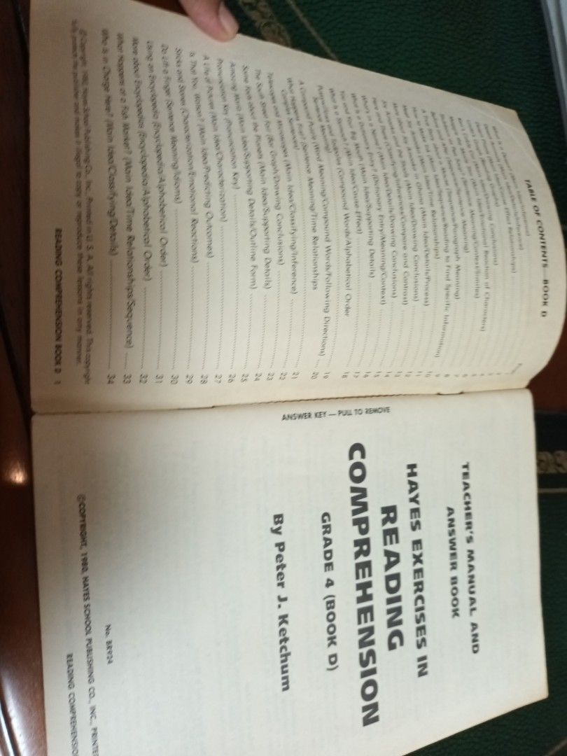 Hayes exercises in reading comprehension for grade 4 hobbies toys