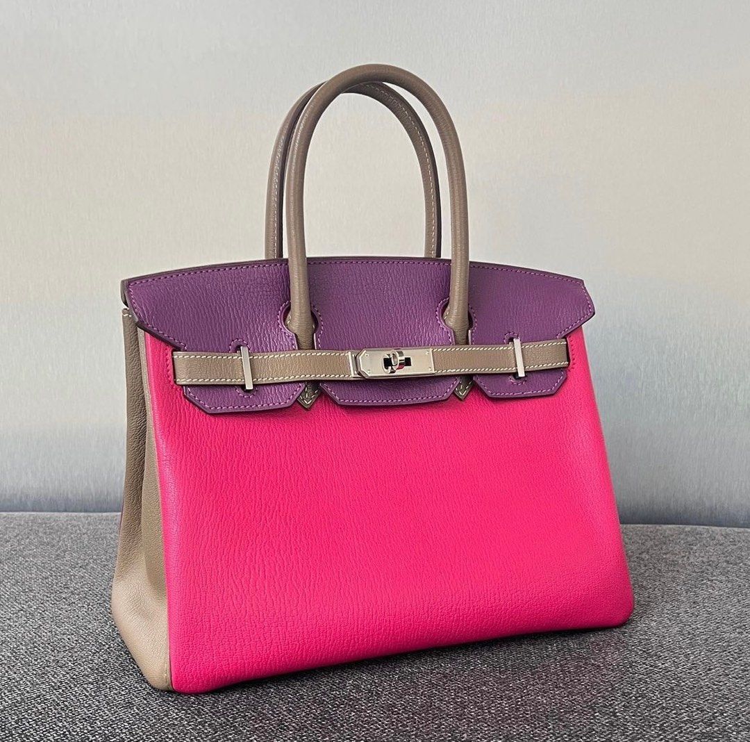 Hermes Birkin 30 Rose Tyrien Epsom PHW, Luxury on Carousell