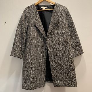 H&M thick printed/patterned coat