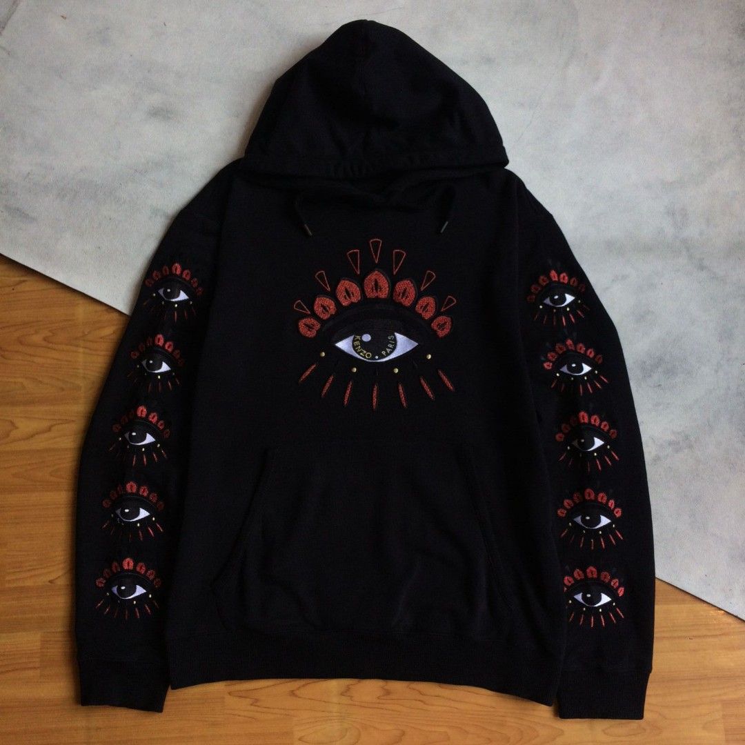 Kenzo eye cheap embroidered hoodie