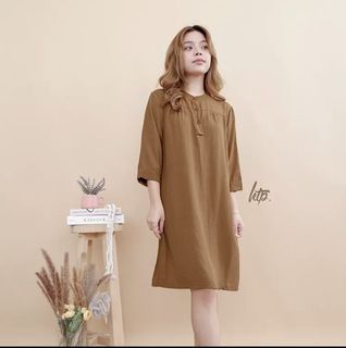 HTP Chinese Collar Dress (Mustard) S|M