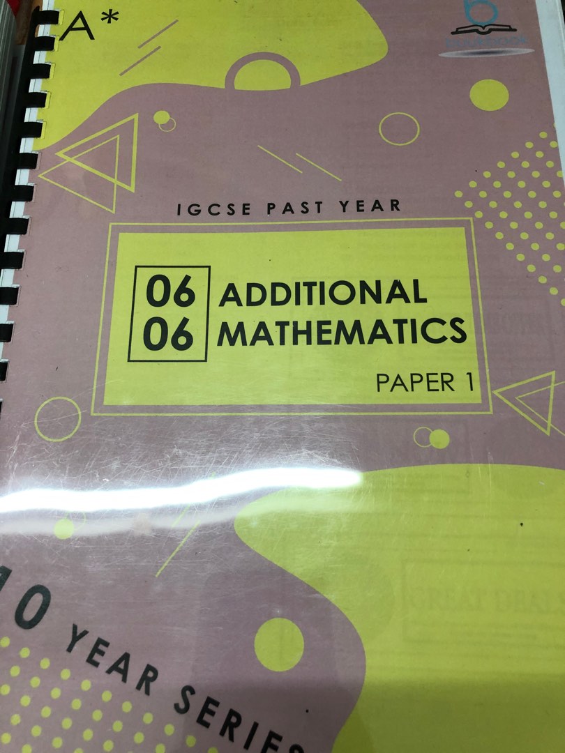 Igcse add maths past paper hobbies toys books magazines