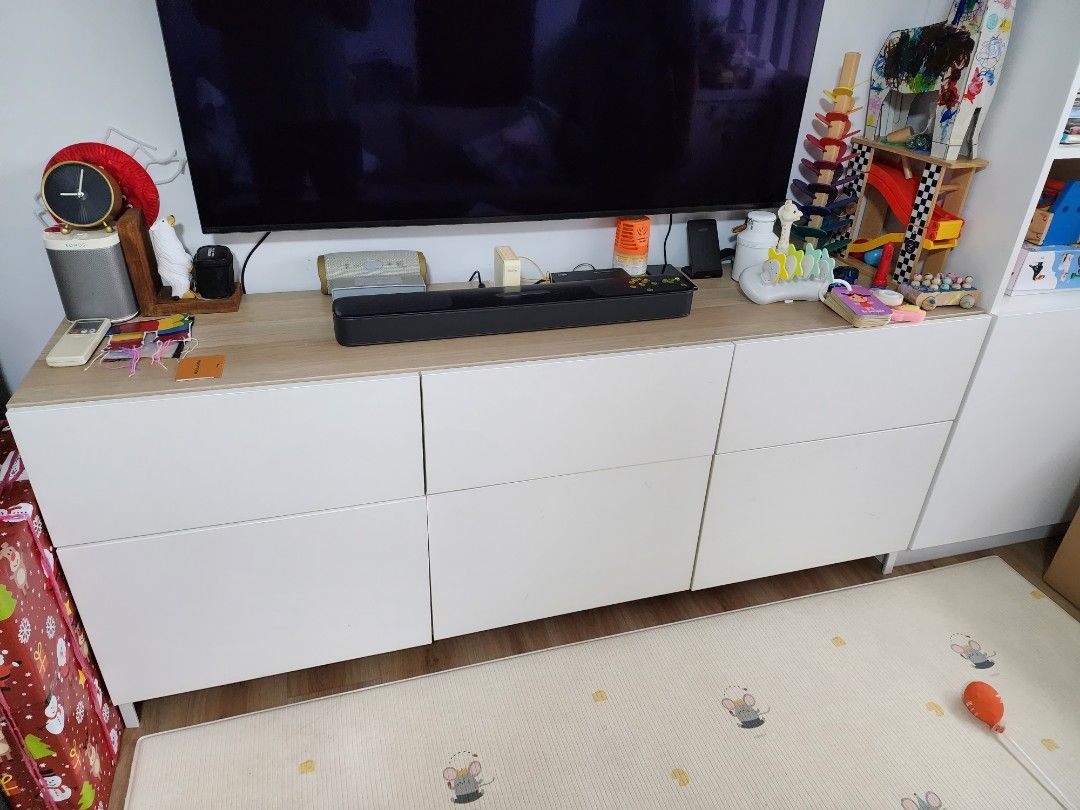 IKEA Besta console with 6 compartments. 180x40x74, Furniture & Home