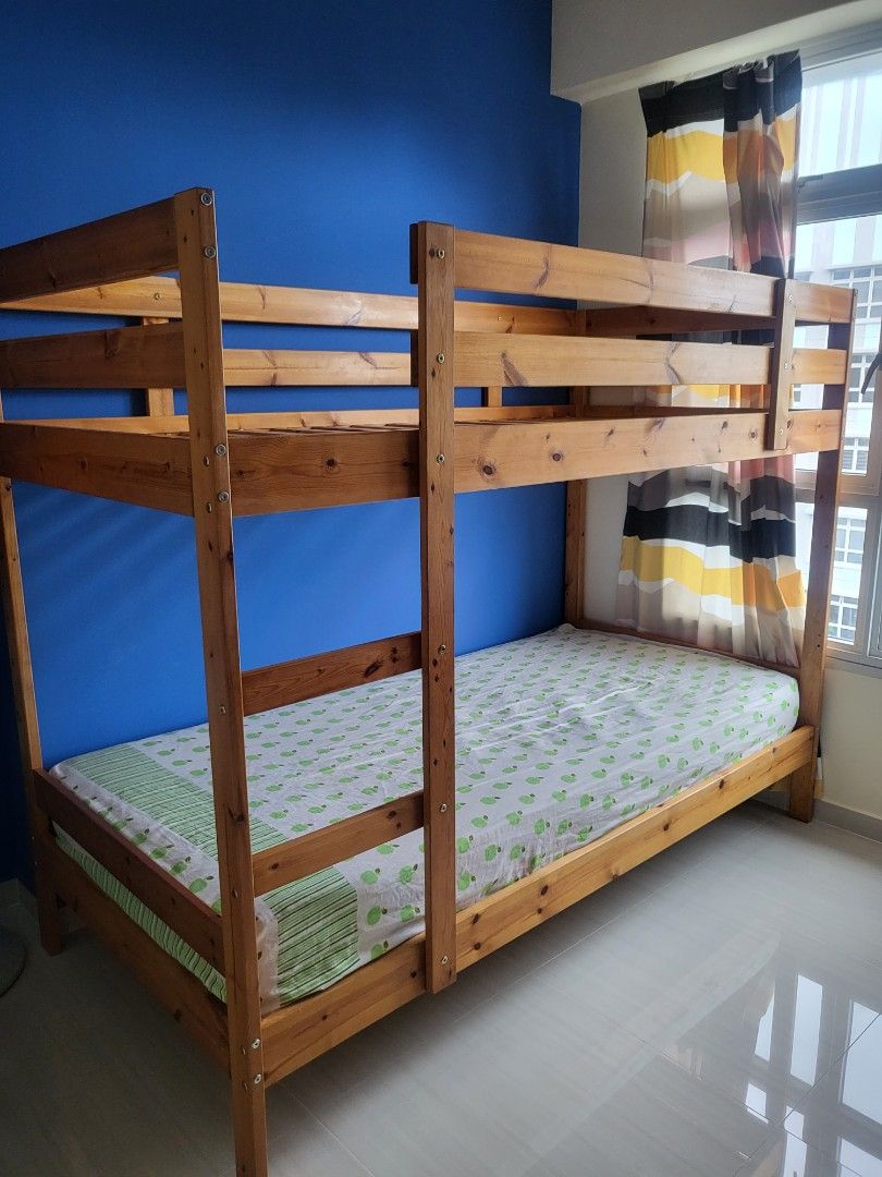 Ikea double decker bed frame, Furniture & Home Living, Furniture, Bed