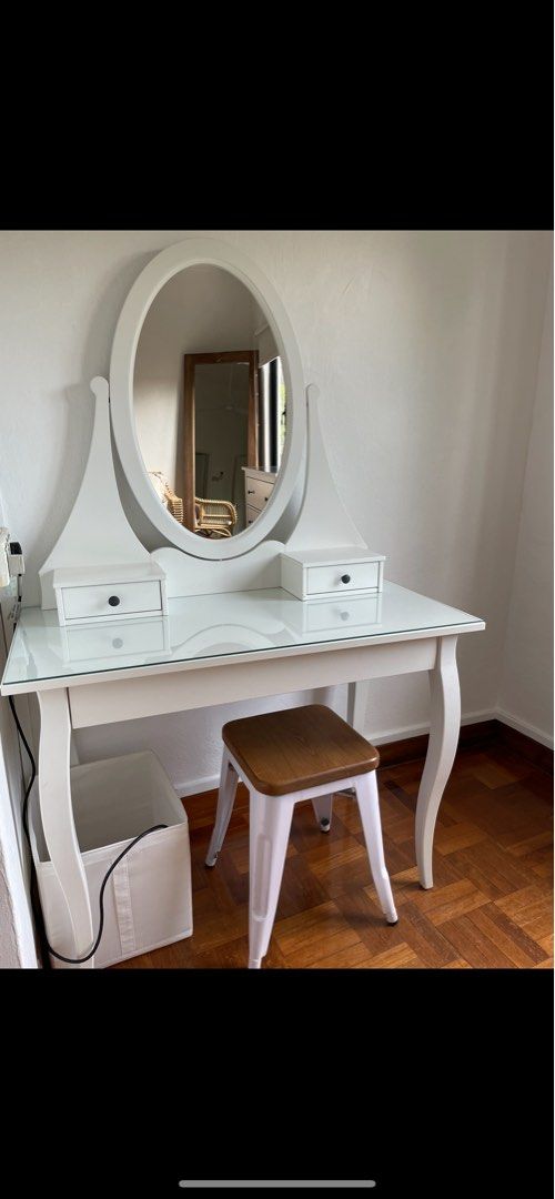 IKEA dressing table & mirror, Furniture & Home Living, Furniture, Other