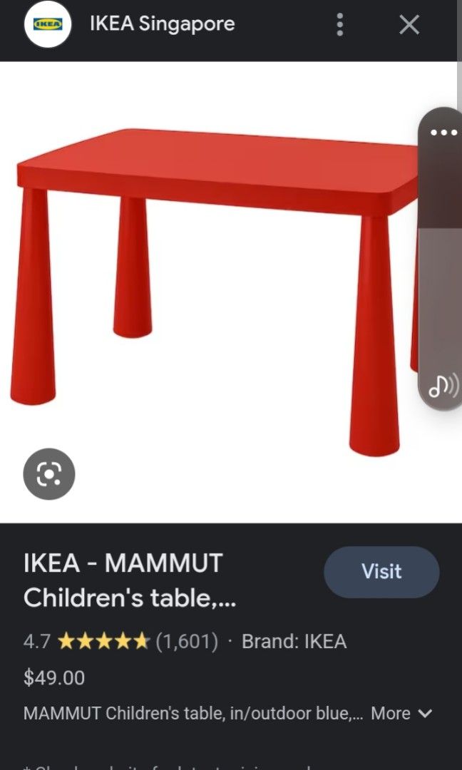 Ikea mammut children's table deals