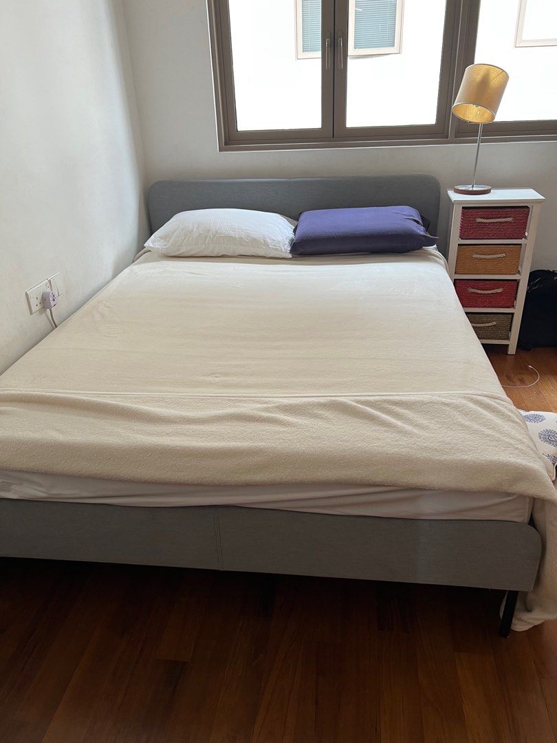 Ikea Queen bed & Mattress, Furniture & Home Living, Furniture, Bed