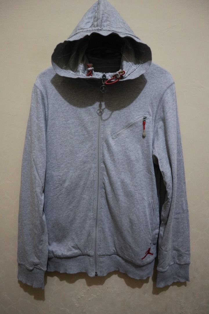Jordan Hoodie Zipper Bolak Balik, Fesyen Pria, Pakaian Baju