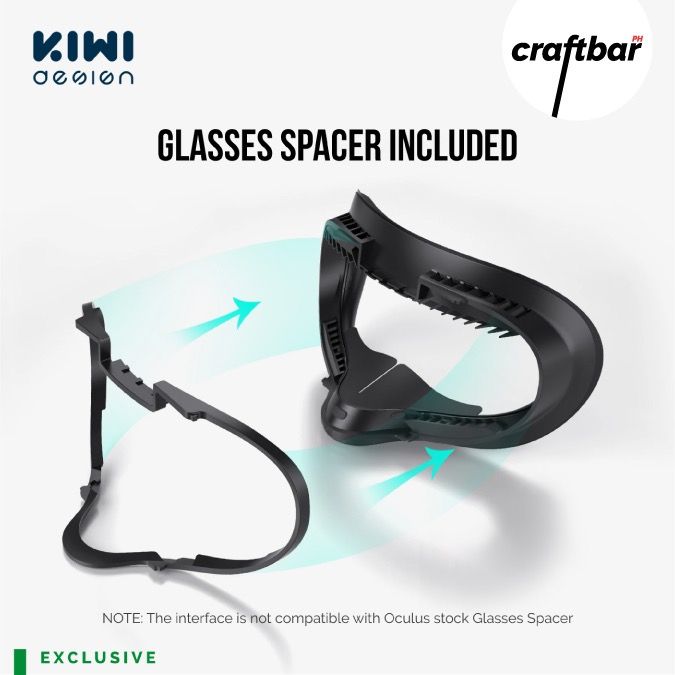 KIWI Design Fitness Facial Interface with Glasses Spacer for Oculus
