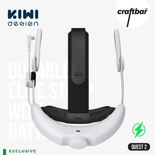 KIWI Design Head Strap with Battery for Oculus / Meta Quest 2 (6400 mAh Battery Elite Strap)