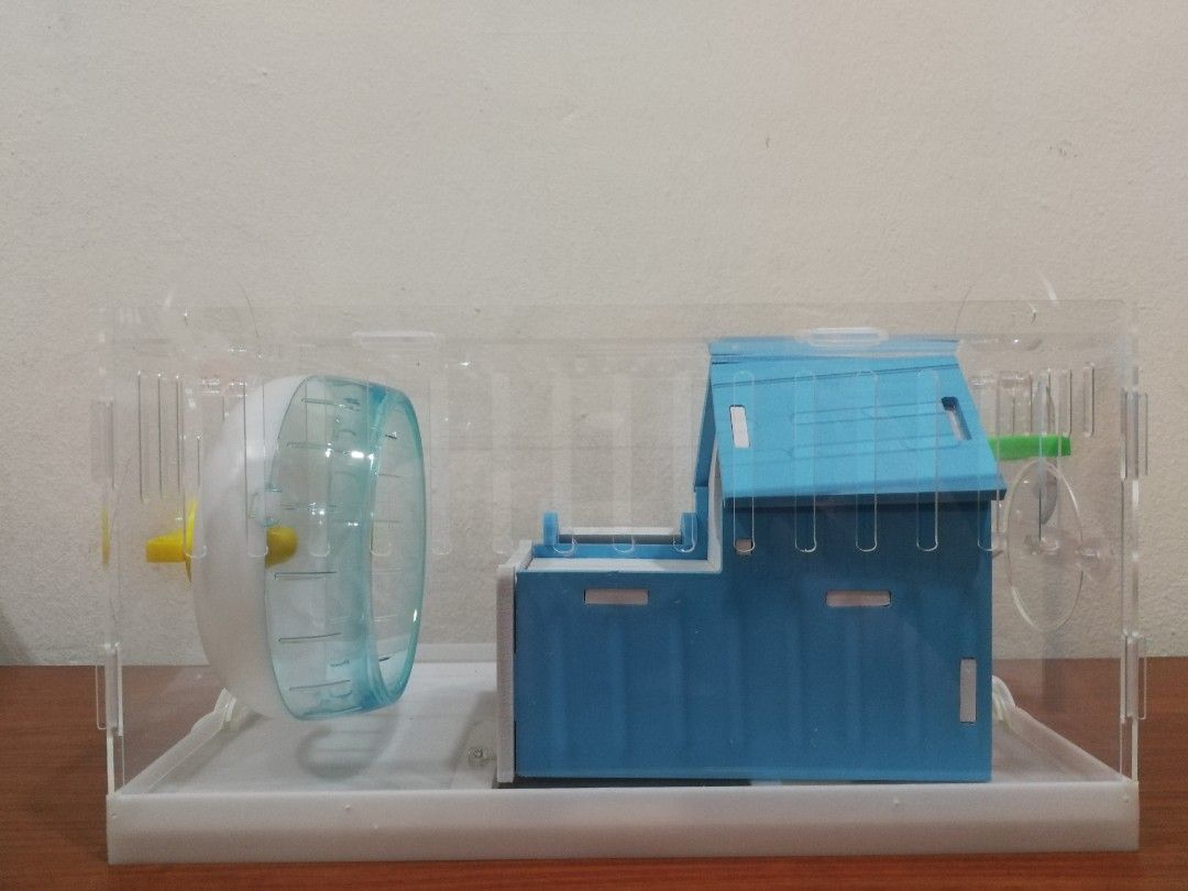 (Klang Collect Only) Clear Transparent Hamster Cage Set, Pet Supplies