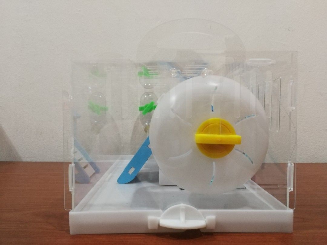 (Klang Collect Only) Clear Transparent Hamster Cage Set, Pet Supplies