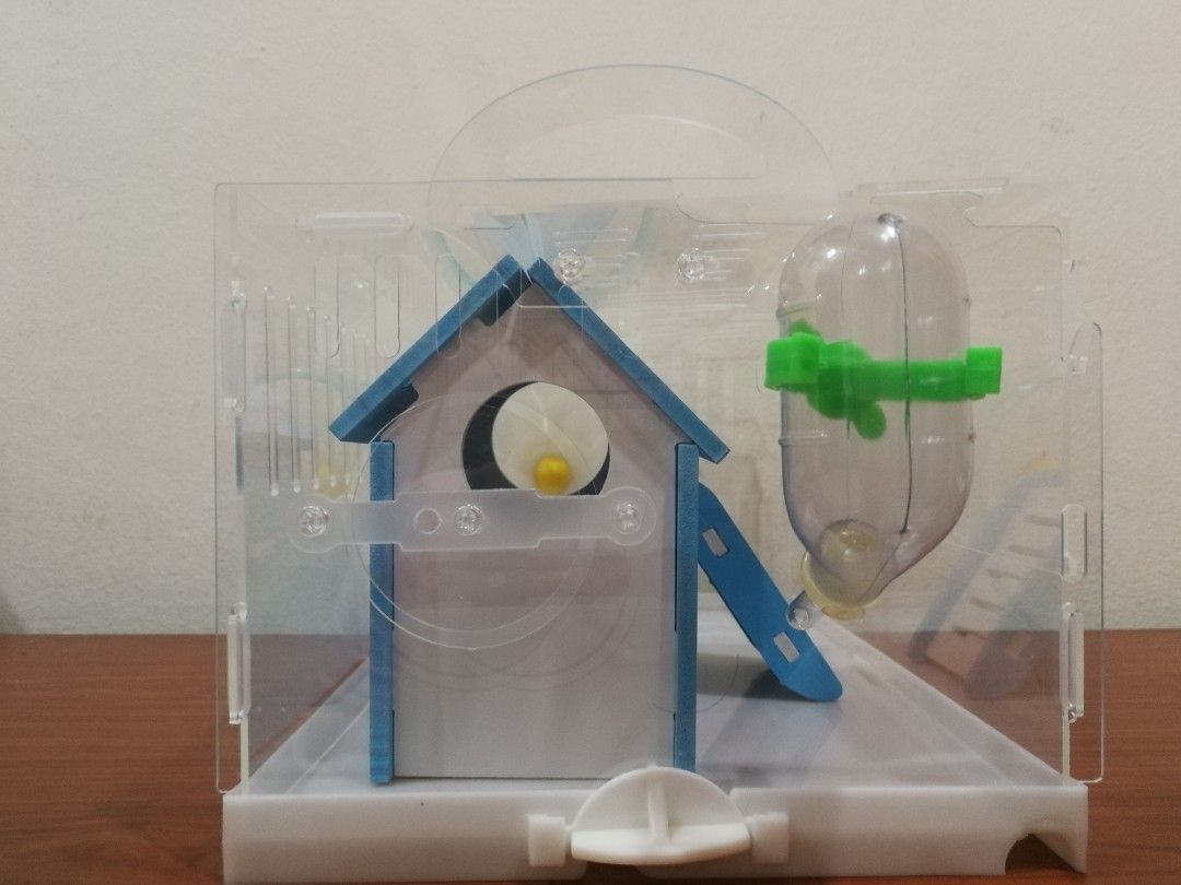 (Klang Collect Only) Clear Transparent Hamster Cage Set, Pet Supplies