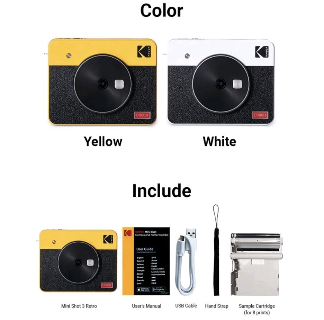 KODAK Mini 2 Retro Portable Photo Printer (2.1x3.4 Inches) + 45