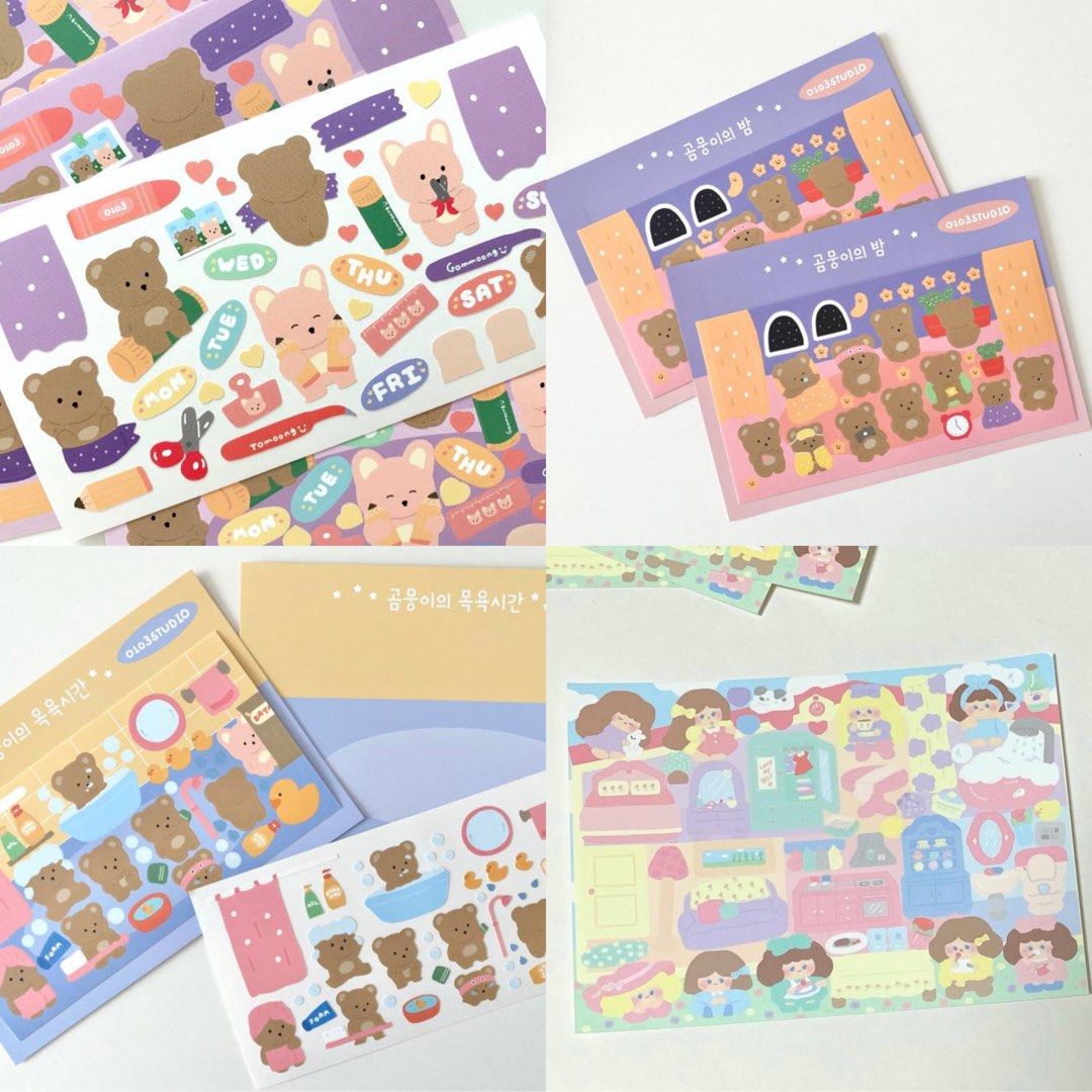 korean authentic stickers (heeyane, chichiland, catbbang, balms ...