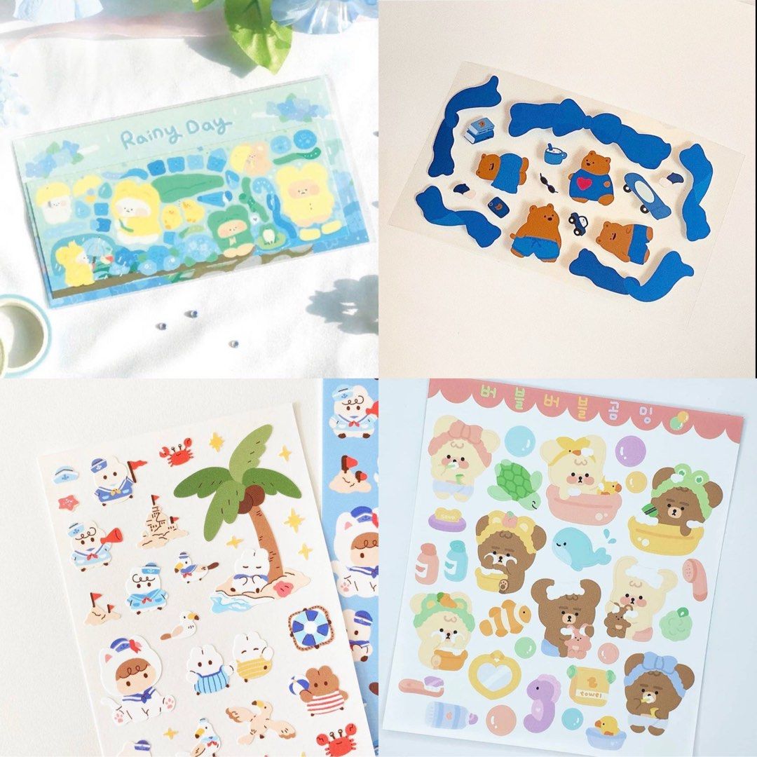 korean authentic stickers (heeyane, chichiland, catbbang, balms ...