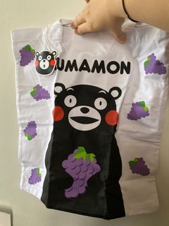 Kumamon 提子 grape fruit cute 可愛 白色 white tote bag 熊本熊 揹貨 全新 未剪牌 brand new