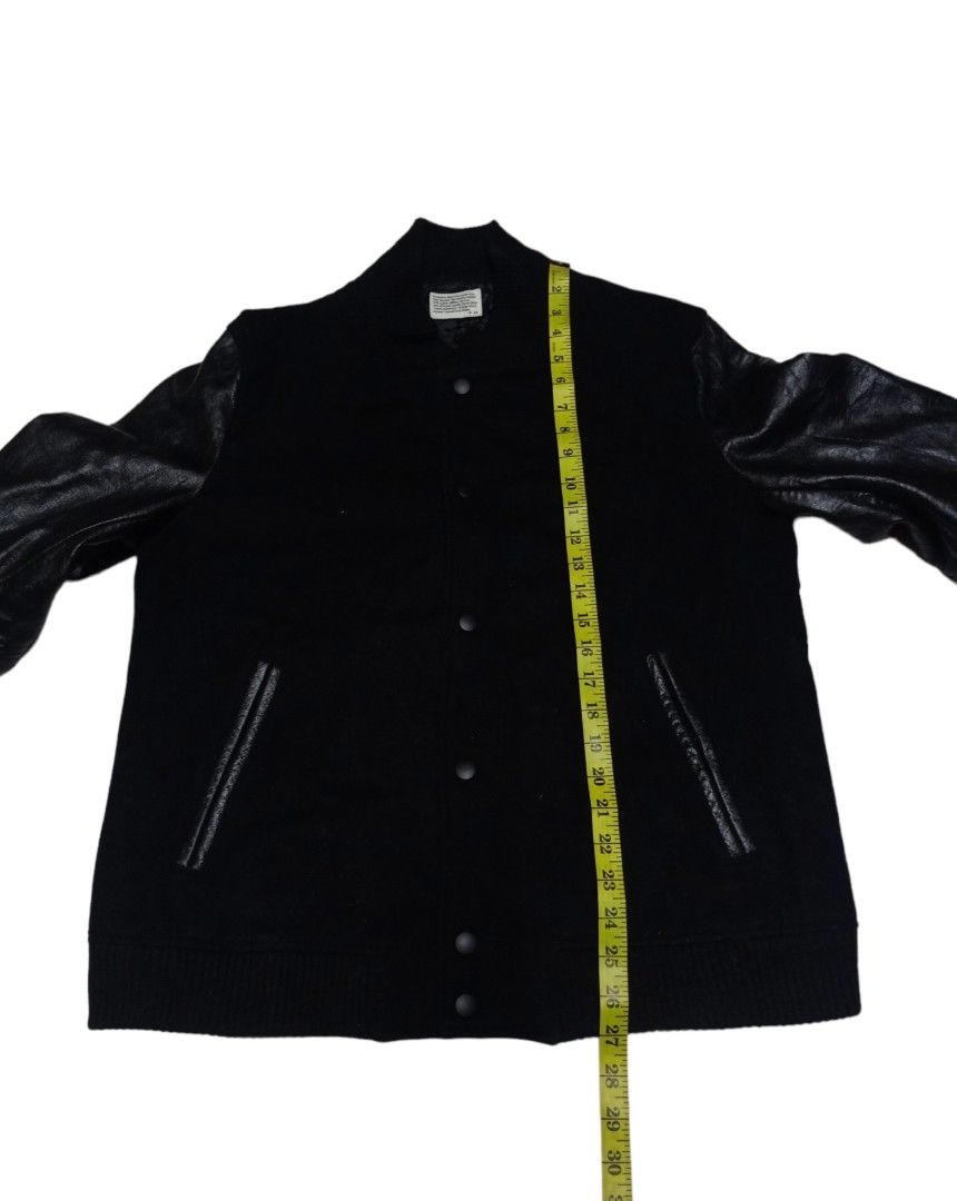 Leather Military Varsity Jacket, Men's Fashion, Coats, Jackets and