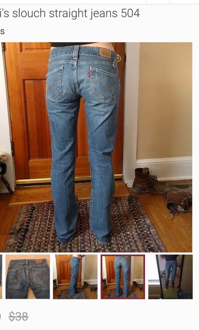 Levis 504 slouch straight Womens, Luxury, Apparel on Carousell