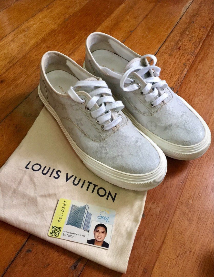Louis Vuitton White Canvas Trocadero Slip on Sneakers Men's Size 9