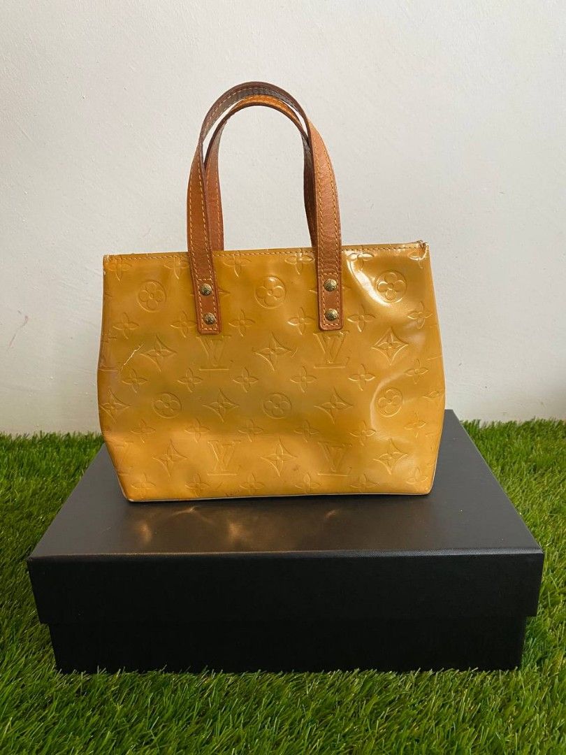 Louis Vuitton Yellow Monogram Vernis Reade PM Bag Louis Vuitton