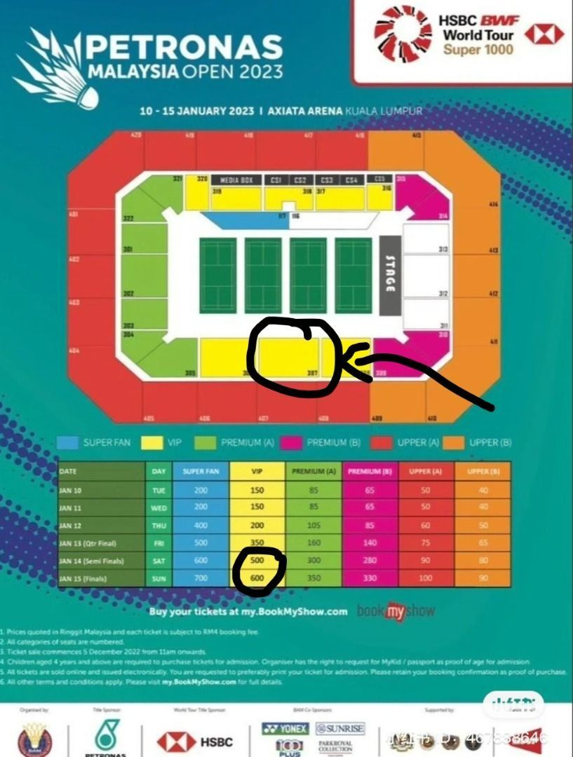 Malaysia Open Tickets 2023 Super 1000, Tickets & Vouchers, Event