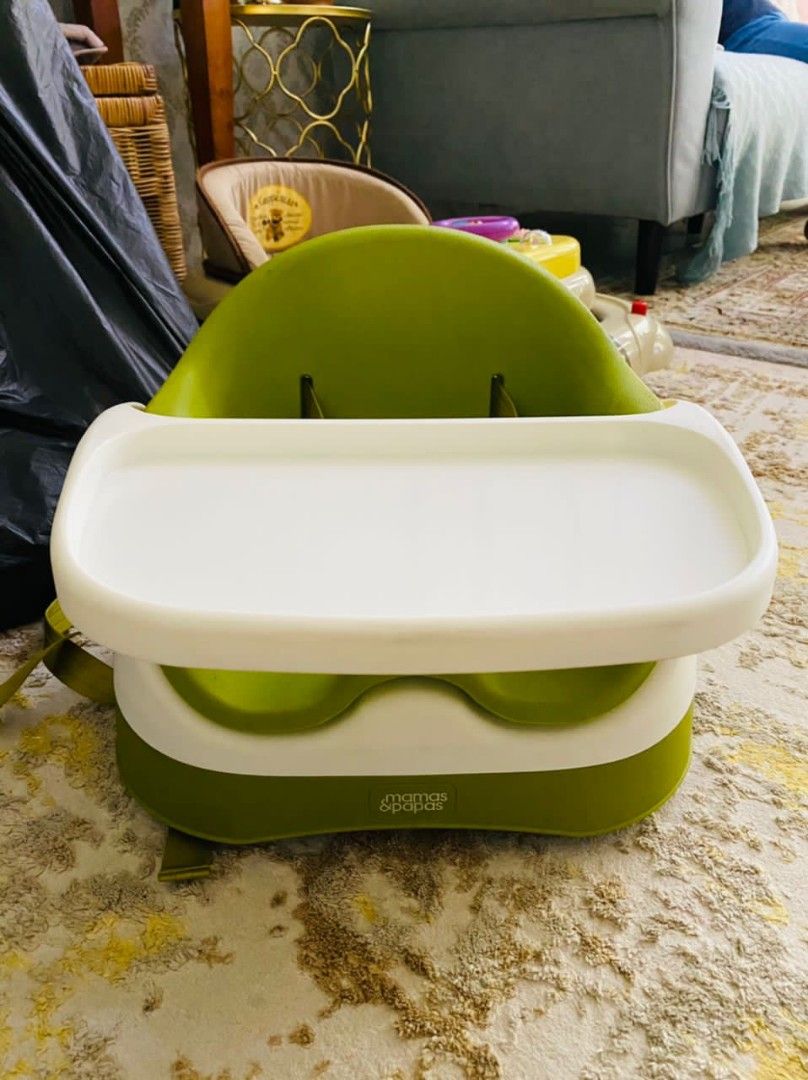Mamas Papas Baby Bud Booster Seat with Activity Play Tray Lime Green