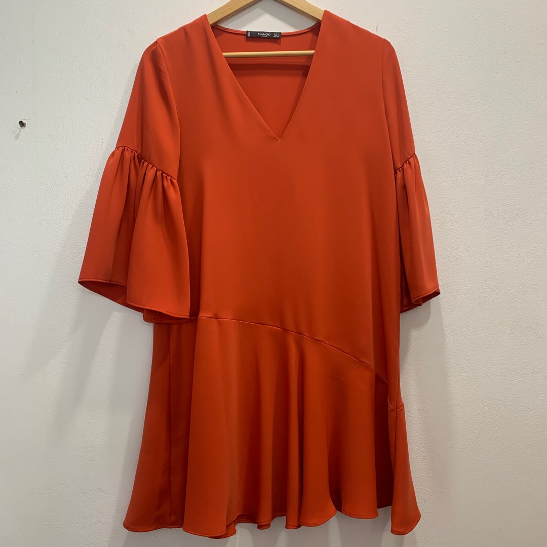 Mango orange dress, Women's Fashion, Dresses & Sets, Dresses on Carousell