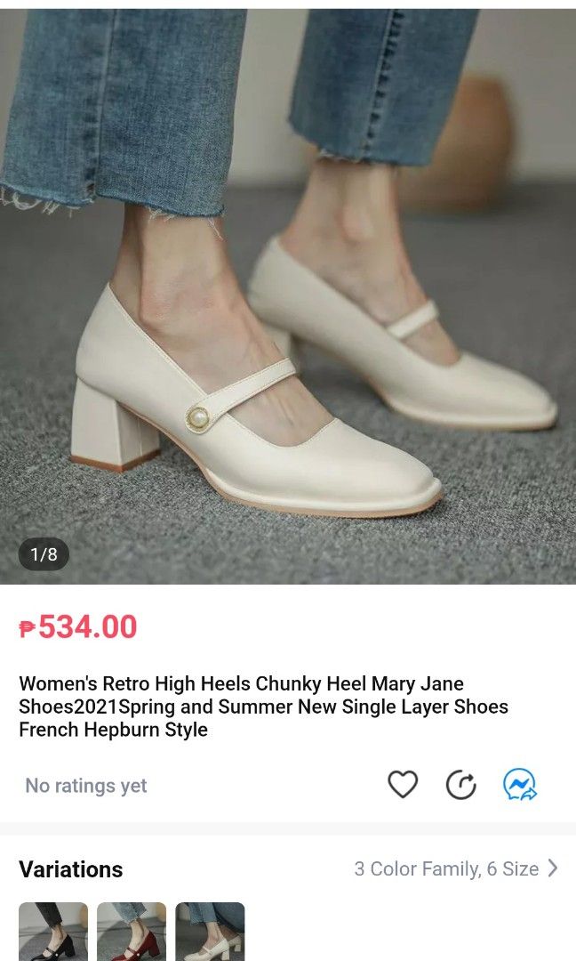 block mary jane heels