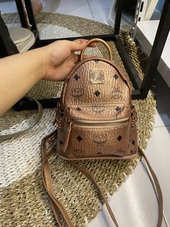 MCM Mini Backpack Rose Gold