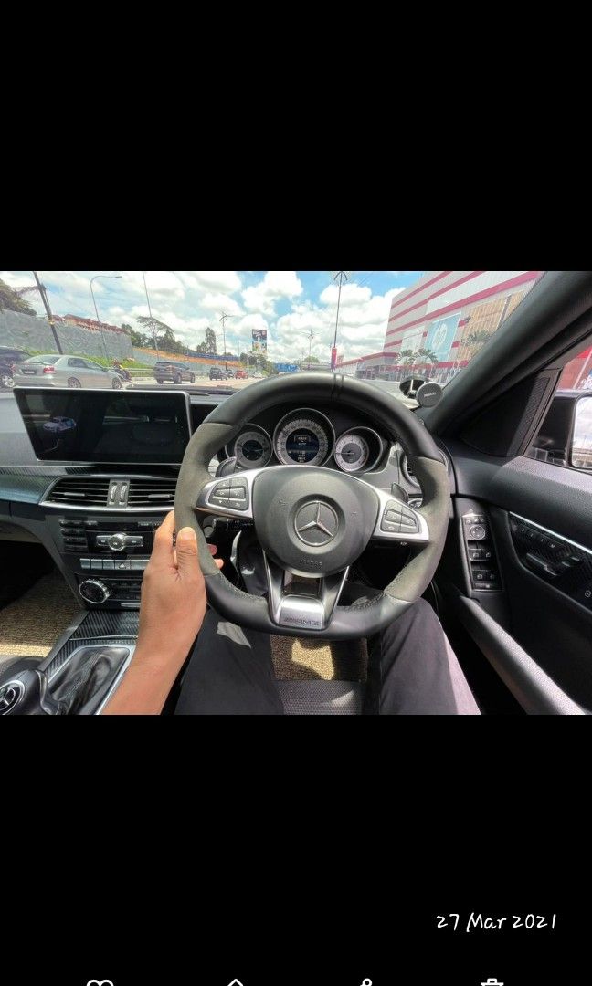 Mercedesbenz W204 C class Amg Line flat bottom steering&column W212