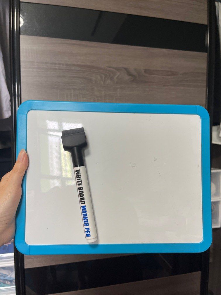 Mini whiteboard with marker and eraser, Hobbies & Toys, Stationery