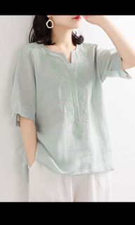 Mint woman’s embroidered shirt