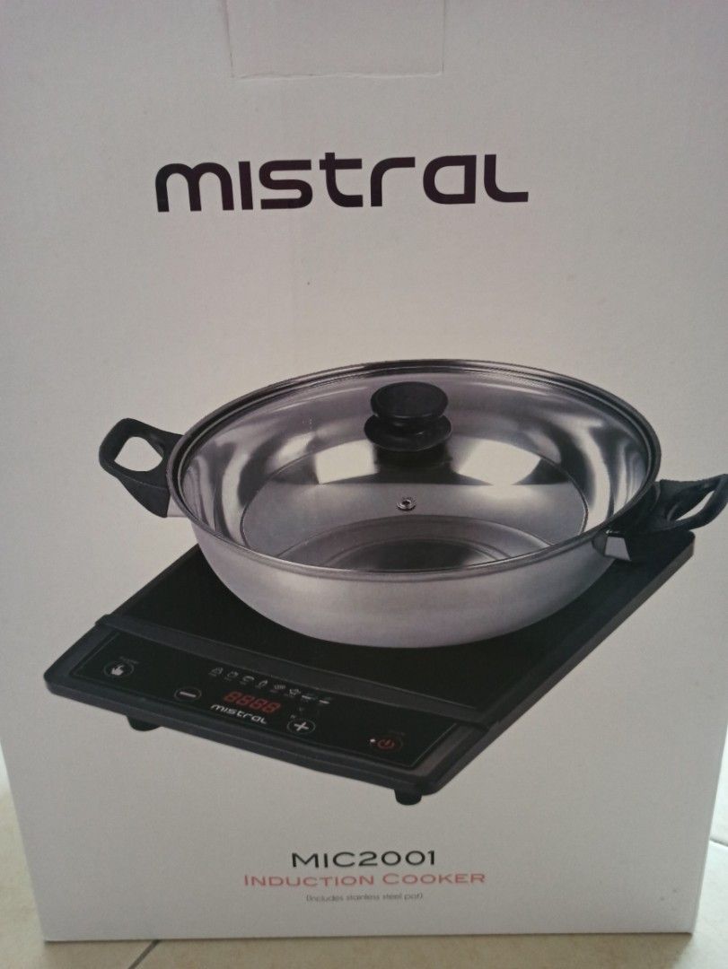Mistral MIC2001 Induction Cooker with Pot, Furniture & Home Living, Kitchenware & Tableware