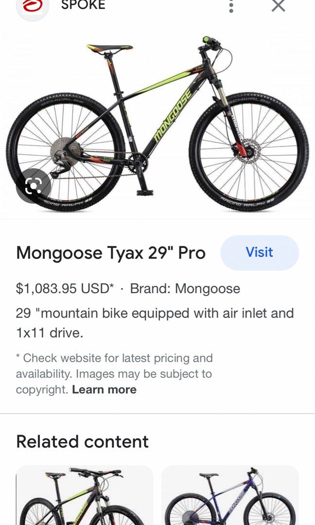 Mongoose tyax shop 29 pro
