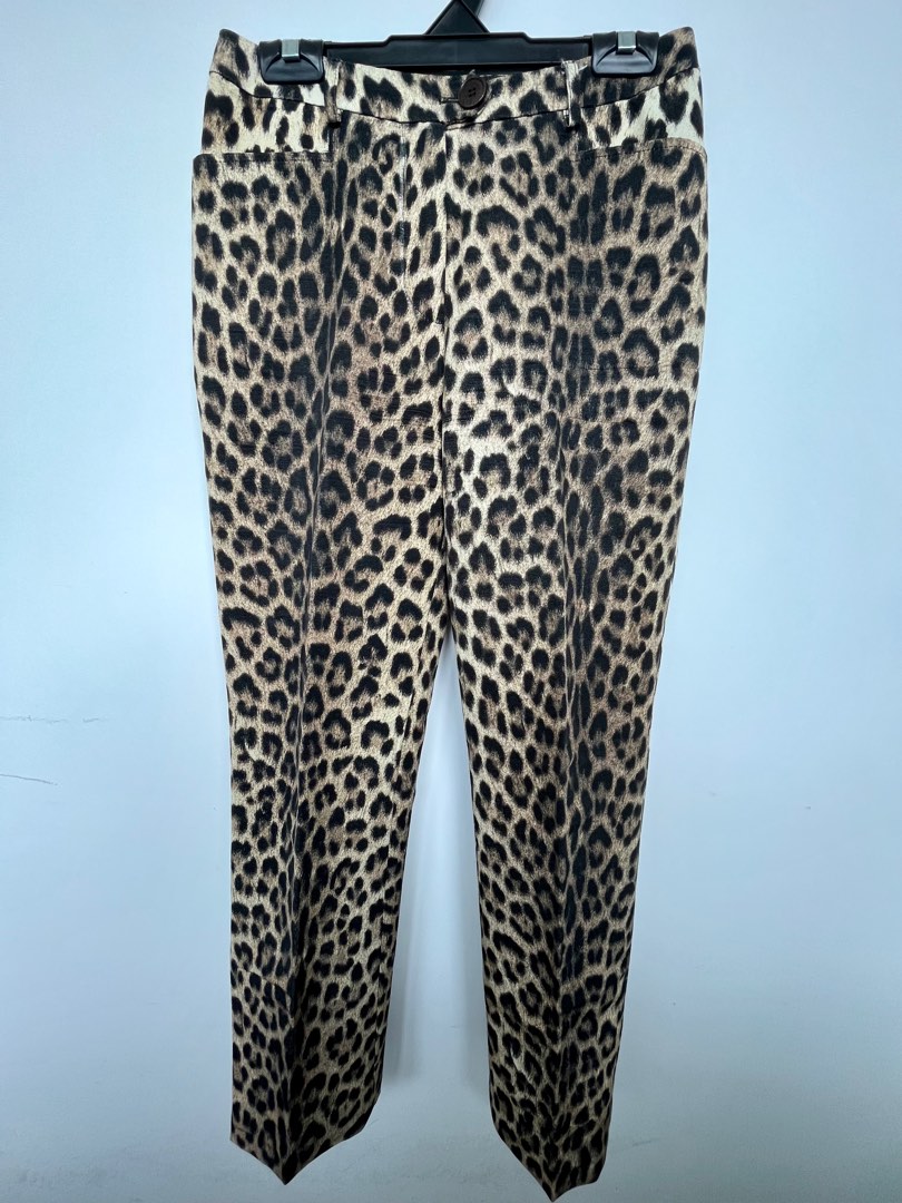 Moschino Leopard Print Pants, Women's Fashion, Bottoms, Other Bottoms ...