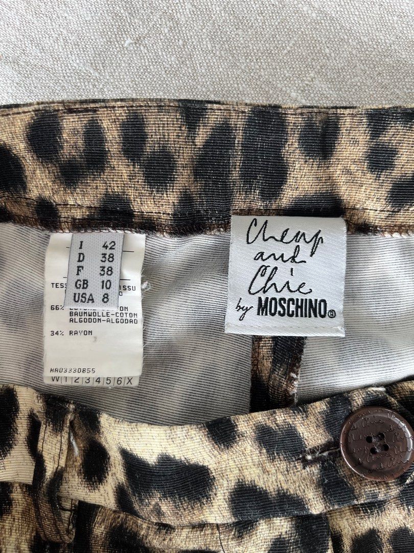 Moschino Leopard Print Pants, Women's Fashion, Bottoms, Other Bottoms