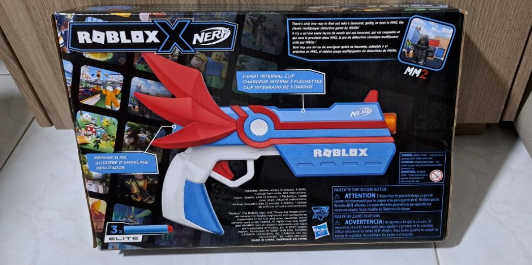 Hasbro-Nerf Elite Roblox MM2: Dartbringer Blaster With 3 Darts