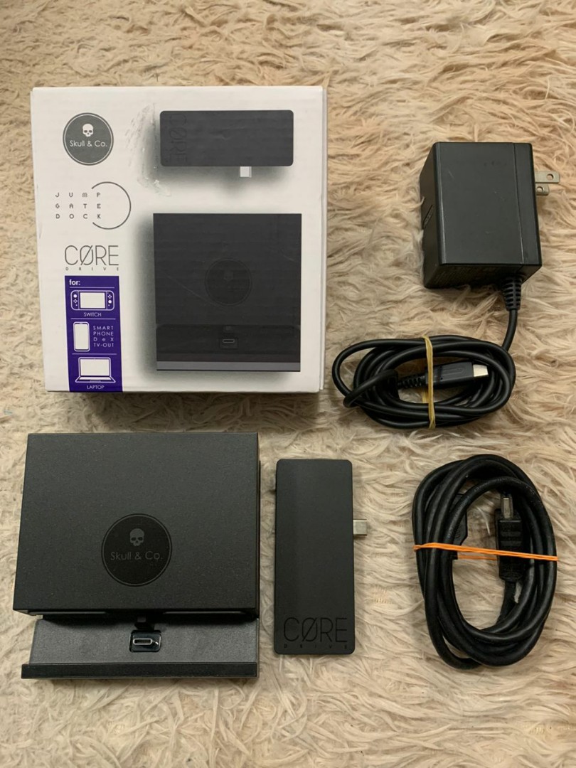 Nintendo Switch Skull & Co Jumpgate Dock + Charger + Hdmi, Video Gaming,  Gaming Accessories, Cables & Chargers On Carousell
